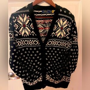 Polo Ralph Lauren Black and White Cardigan
